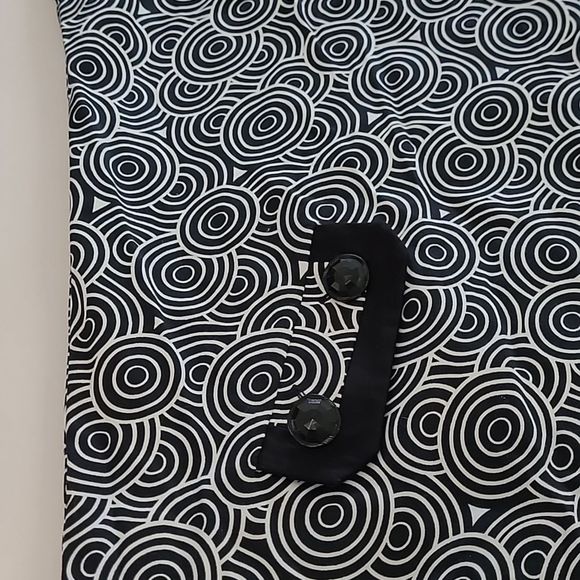 Kim Rogers sz 18 sleeveless geometric design black and white design dress - Picture 7 of 11